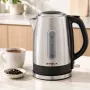 Chaleira elétrica Brock WK 9903 SS 1,7L 2200W preto/aço inoxidável com base de 360°