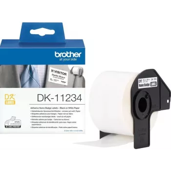 Brother DK-11234 Rolo de etiquetas de papel branco pré-cortadas – 60mm x 86mm, 600 etiquetas, adesivo permanente, impressão térmica direta, para série QL