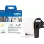 Brother DK-11234 Rolo de etiquetas de papel branco pré-cortadas – 60mm x 86mm, 600 etiquetas, adesivo permanente, impressão térmica direta, para série QL