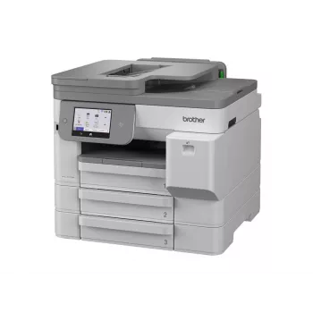 Impressora multifunções jato de tinta a cores Brother MFC-J5117DW A3 com impressão, cópia, digitalização, fax, duplex, Wi-Fi, Ethernet, USB, bandeja de papel para 250 folhas, ADF de 50 folhas, ecrã tátil, branca