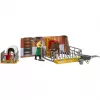 BRUDER bworld estábulo de vacas e vitelos com agricultor (multicolor)