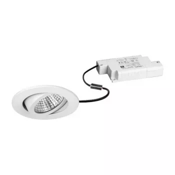 Brumberg 39353073 DAMITA Foco de Teto LED Redondo Branco 6W 230V IP65 Orientável Regulável por Corte de Fase 3000K Branco Quente
