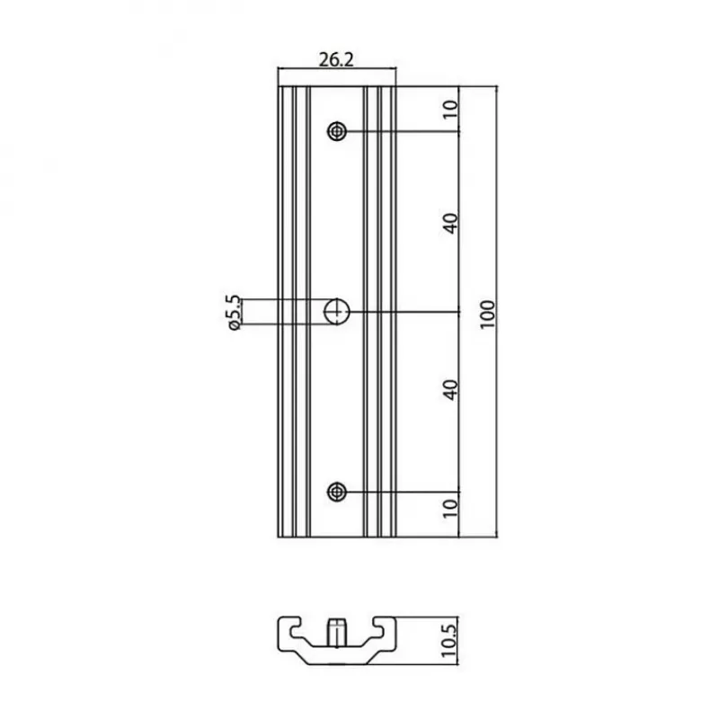BRUMBERG 87116070 Conector mecânico para calha de 3 fases ONETRACK DALI, exterior, branco