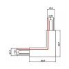 Brumberg 87126070 ONETRACK DALI SL conector de canto de 90° de 3 fases para iluminação de calha, branco