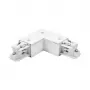 Brumberg 87126070 ONETRACK DALI SL conector de canto de 90° de 3 fases para iluminação de calha, branco