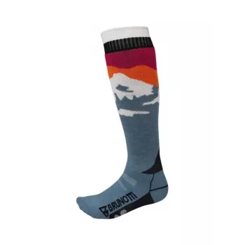 Brunotti Scottishy-Mountain Meias de Esqui Mulher, EU 35-38, Azul-aço