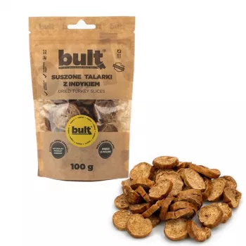 Tiras de peru secas BULT para cães 100g – snack de treino sem cereais e rico em proteínas