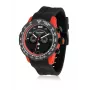 Relógio de quartzo analógico de homem BULTACO MAN H1PO48C-SB2 48mm mostrador preto bracelete de pele