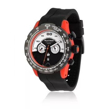 Relógio de quartzo analógico BULTACO MAN H1PO48C-SW1 48mm preto em silicone
