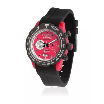 BULTACO MAN H1PR43C-CR1 Relógio cronógrafo de quartzo para homem 43mm mostrador preto bracelete de pele