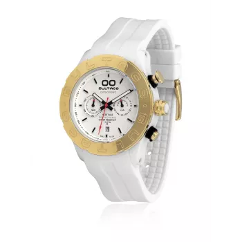 Relógio de quartzo analógico para homem BULTACO MAN H1PW43C-CW2 43mm mostrador preto bracelete de pele