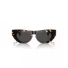 Burberry BE4422U410687 óculos de sol de mulher - armação quadrada cinzenta transparente, lentes cinzentas escuras, 58 mm