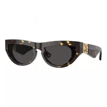 Burberry BE4422U410687 óculos de sol de mulher - armação quadrada cinzenta transparente, lentes cinzentas escuras, 58 mm