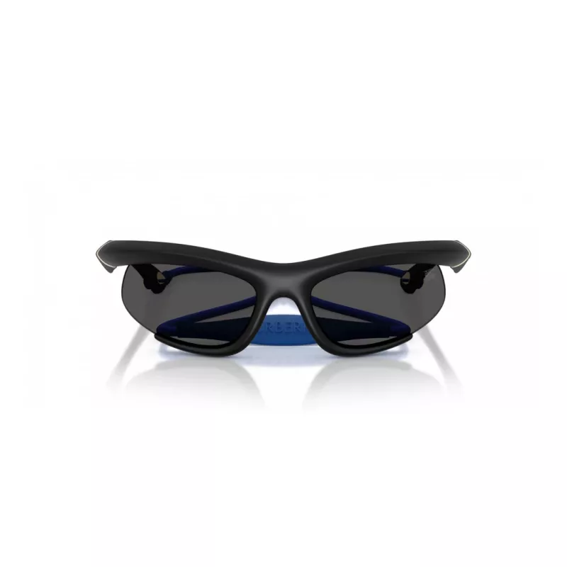 Óculos de sol de mulher Burberry BE4462-345287, geométricos, acetato cinzento transparente, lentes cinzento escuro, 64/20/125 mm