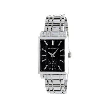 Relógio de mulher Burberry BU1321 quartzo 24mm aço inoxidável mostrador prateado