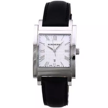 Relógio de quartzo suíço de homem Burberry BU1554 38mm aço inoxidável mostrador preto