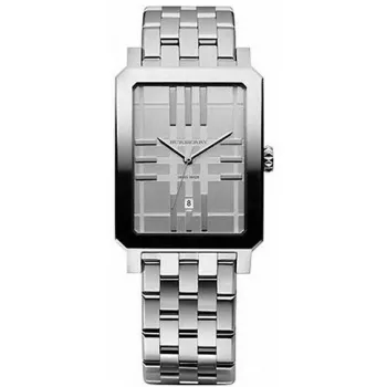Burberry BU1900 Relógio de quartzo de homem 35mm Aço Inoxidável Mostrador prateado