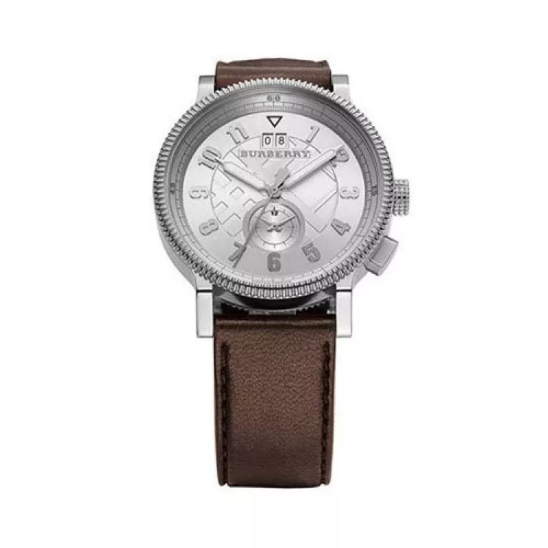 Relógio cronógrafo de quartzo suíço de homem Burberry BU7681 42mm aço inoxidável