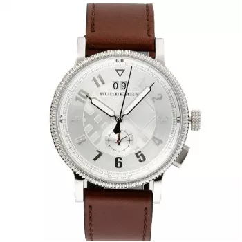 Relógio cronógrafo de quartzo suíço de homem Burberry BU7681 42mm aço inoxidável