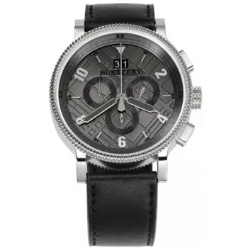 Burberry BU7683 Endurance relógio cronógrafo de quartzo suíço de homem 42mm preto borracha