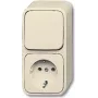 Tomada Schuko BUSCH-JAEGER Duro 2000 AP, saliente, 1 tomada, Branco alpino