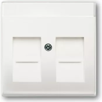 Busch-Jaeger Future Linear placa central, 1 tomada, branco estúdio