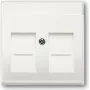 Busch-Jaeger Future Linear placa central, 1 tomada, branco estúdio