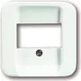 Busch-Jaeger future linear placa central com tampa basculante para tomada SCHUKO, branco estúdio 2CKA001724A1705