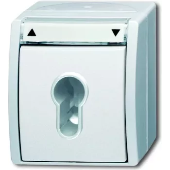 Busch-Jaeger Ocean 2712 SLW-54 Tomada SCHUKO de sobrepor, IP44, branco 2CKA001101A0924