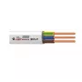 Cabo plano BVV-P 2x2,5 mm², dois condutores, isolado a PVC, cobre, branco, rolo de 50 m