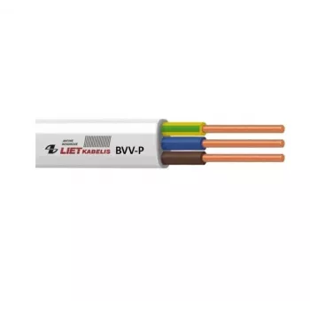 BVV-P 3x2,5 mm² Cabo elétrico de PVC branco 50m