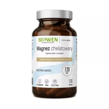 BWN BIOWEN Magnésio Bisglicinato Quelado – 100 cápsulas – 100 mg de magnésio elementar por cápsula – Vegan, sem glúten, sem OGM – Apoia o sistema nervoso e a função muscular