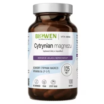 BWN BIOWEN citrato de magnésio – suplemento alimentar para pessoas – 100 cápsulas