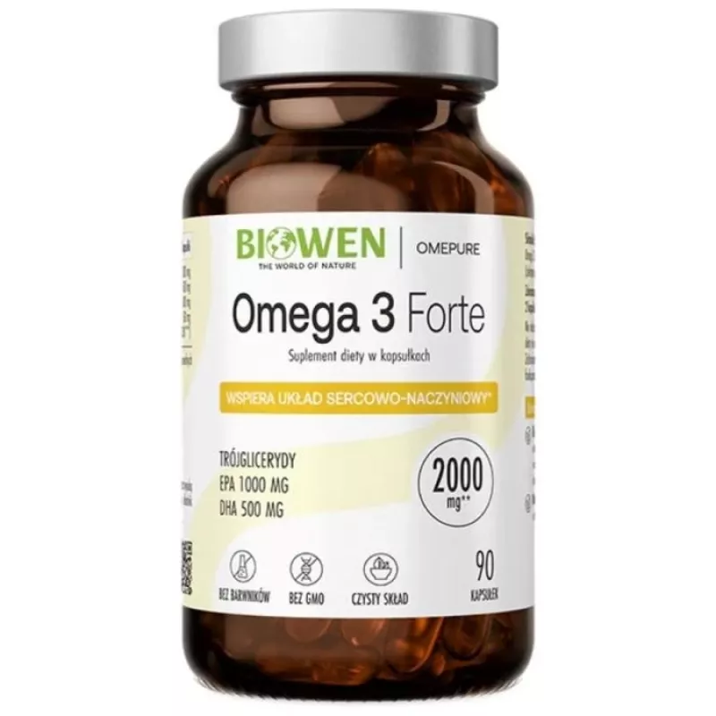 BWN BIOWEN Omega 3 Forte 1000 mg EPA, 500 mg DHA – suplemento alimentar para pessoas – 90 cápsulas