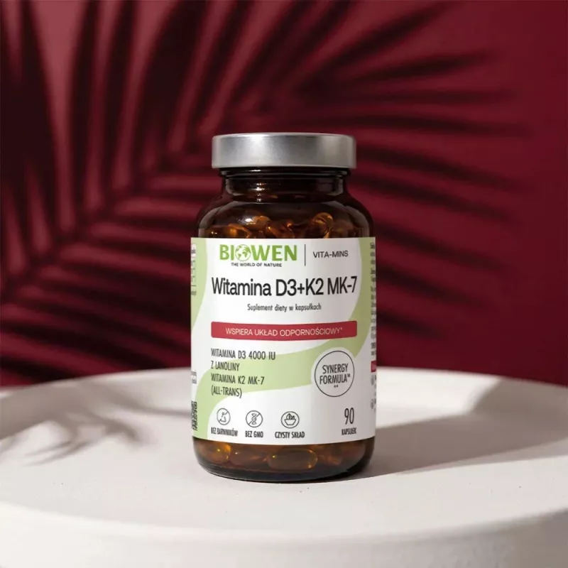 Suplemento alimentar BWN BIOWEN Vitamina D3 + K2 MK-7 – 90 cápsulas