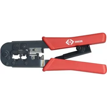 C.K Tools Alicate de cravar com catraca para conectores modulares, 250 mm (430028)