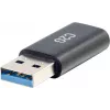 C2G Adaptador USB C para USB - Adaptador SuperSpeed USB - 5 Gbit/s - USB-C fêmea para USB-A macho - USB 3.0 - Moldado - Preto