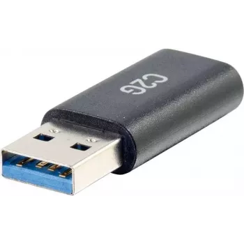 C2G Adaptador USB C para USB - Adaptador SuperSpeed USB - 5 Gbit/s - USB-C fêmea para USB-A macho - USB 3.0 - Moldado - Preto