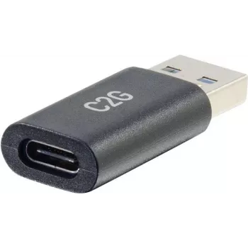 C2G Adaptador USB C para USB - Adaptador SuperSpeed USB - 5 Gbit/s - USB-C fêmea para USB-A macho - USB 3.0 - Moldado - Preto
