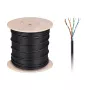 Cabo de computador em cobre CABLETECH - UTP Cat5e Twisted Pair + Gel, 305 m, Preto, exterior