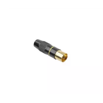 CABLETECH Tomada de antena de TV metálica preta