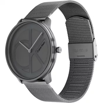 CALVIN KLEIN MAN 25200030 Relógio de quartzo analógico 40mm prata malha de aço inoxidável