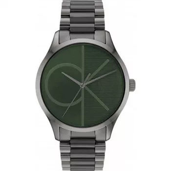 Relógio de quartzo de homem Calvin Klein 25200164 40mm aço inoxidável mesh mostrador preto
