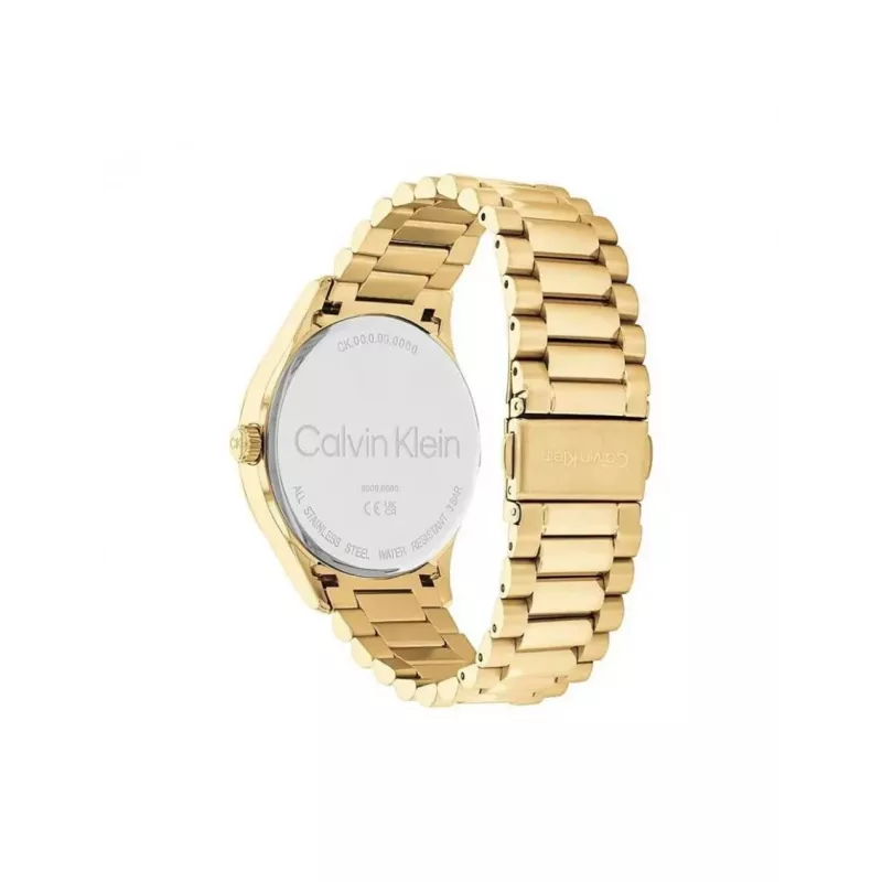 Calvin Klein Relógio de homem 25200229 40mm Prateado Aço inoxidável Pele preta