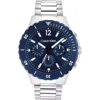 Relógio Calvin Klein para homem Minimal Extension 25200115 44mm malha de aço inoxidável
