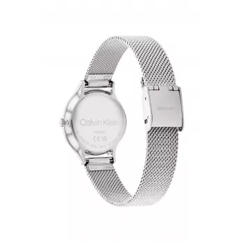 Relógio para mulher CALVIN KLEIN 25200058 28mm prateado de aço inoxidável com bracelete milanesa