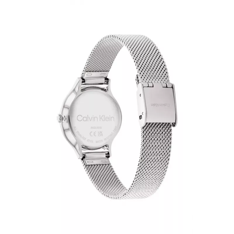Relógio para mulher CALVIN KLEIN 25200058 28mm prateado de aço inoxidável com bracelete milanesa