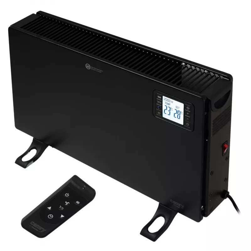 Aquecedor por convecção CAMRY CR 7739B 2000W com ecrã LCD e comando, branco