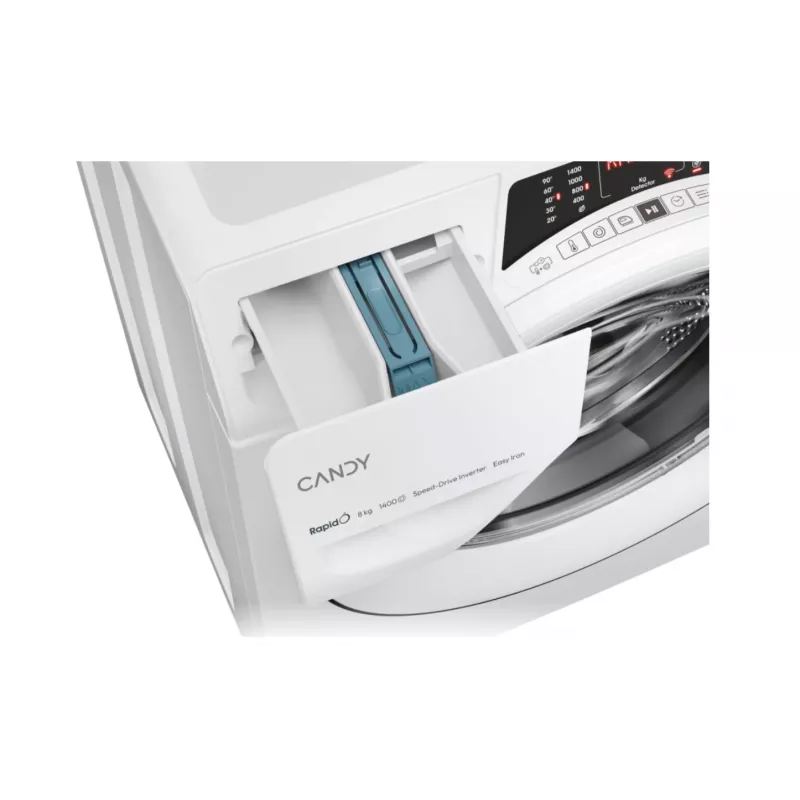 Máquina de lavar roupa Candy RO 1486DWMT/1-S, A, carga frontal, capacidade 8 kg, profundidade 54 cm, 1400 rpm, branco