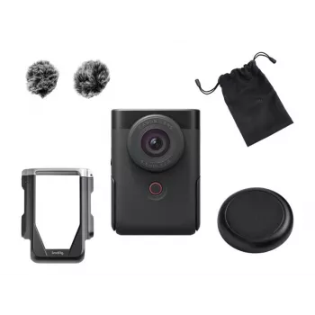 Canon PowerShot V10 Preto Kit de Vlogging Câmara 4K UHD CMOS de 1 polegada com mini tripé com pega